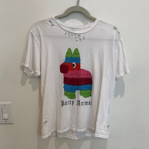 Lauren Moshi Party Animal Distressed Tee